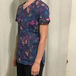 Navy Blue With Butterflies Dickies Scrub Too